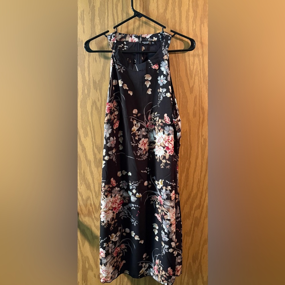 Floral Black Dress